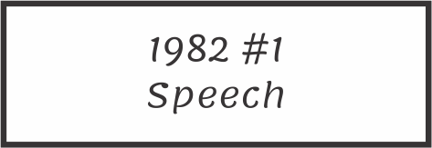 1982 Sue K #1 Speech