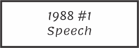 1988 Sue K #1 Speech